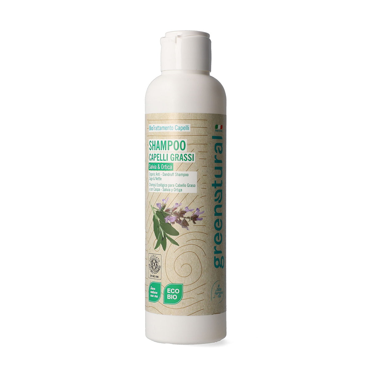 Shampoo Capelli Grassi e con Forfora Salvia&Ortica  - 250ml, , large
