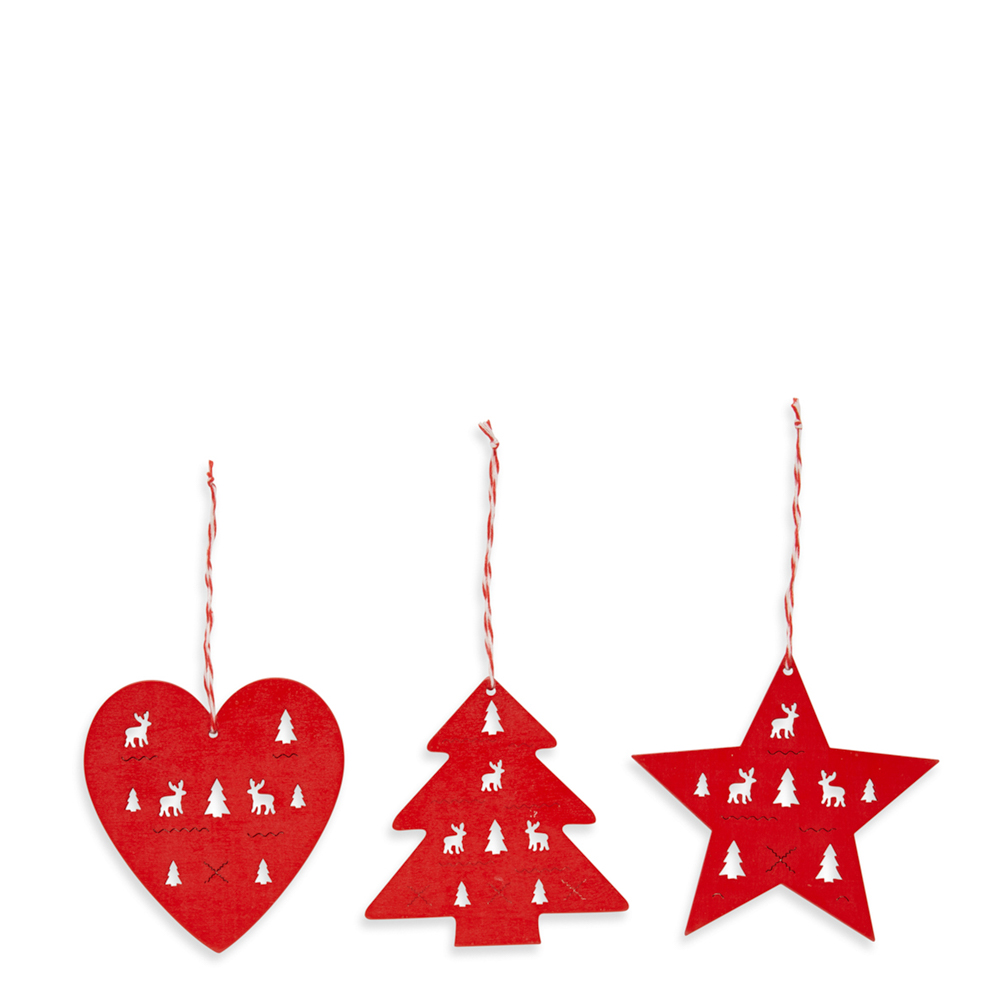 Decorazioni in legno Set di 3 pz, , large