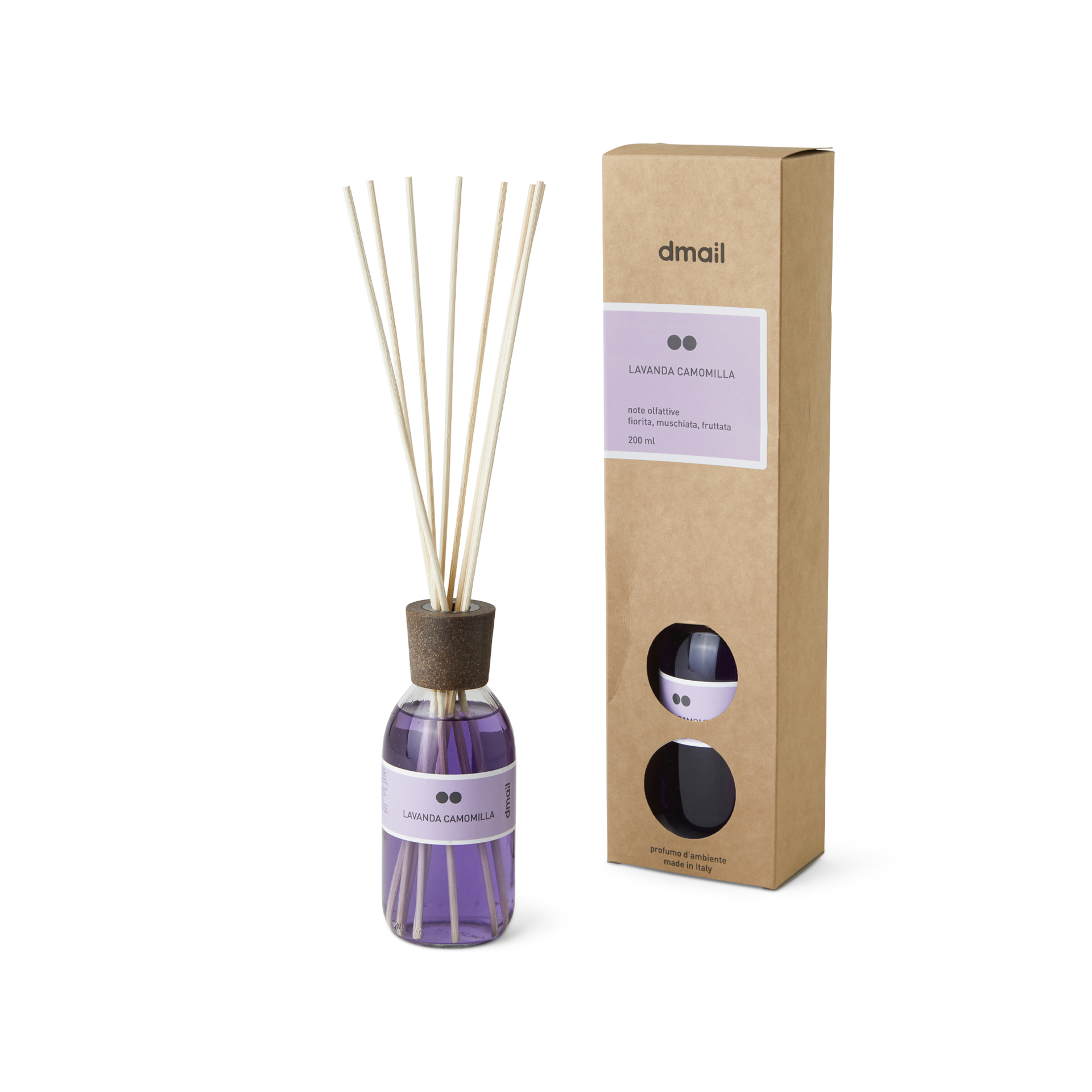 Diffusore Per Ambiente Con Bastoncini – 200 Ml – Lavanda E Camomilla, , large