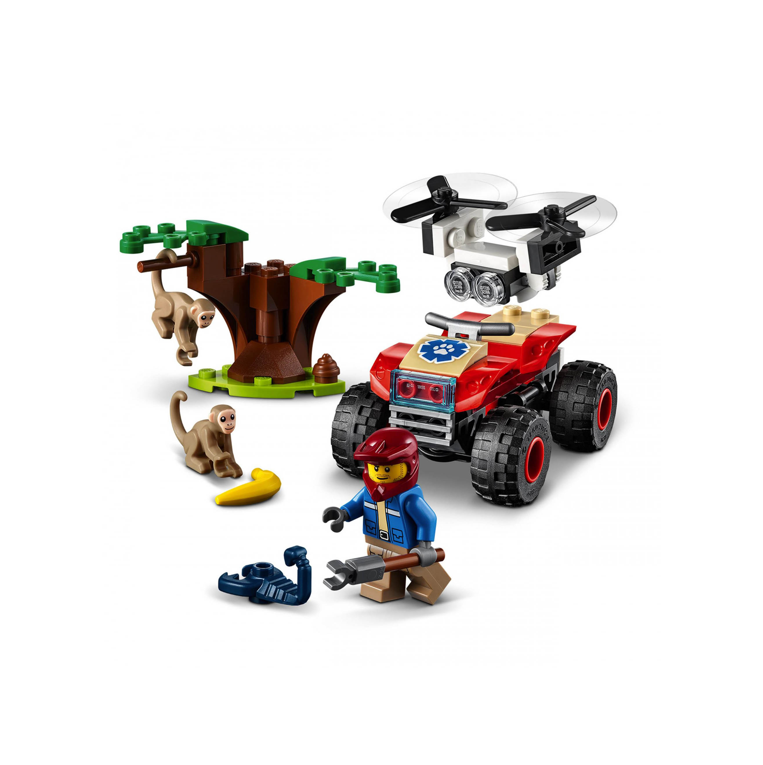 LEGO City Wildlife ATV di Soccorso Animale, Giocattoli per Bambini di 5 Anni con 60300, , large