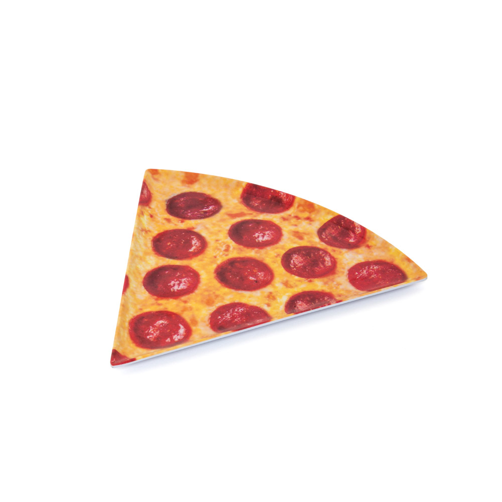 Piatto a forma di trancio di pizza, , large