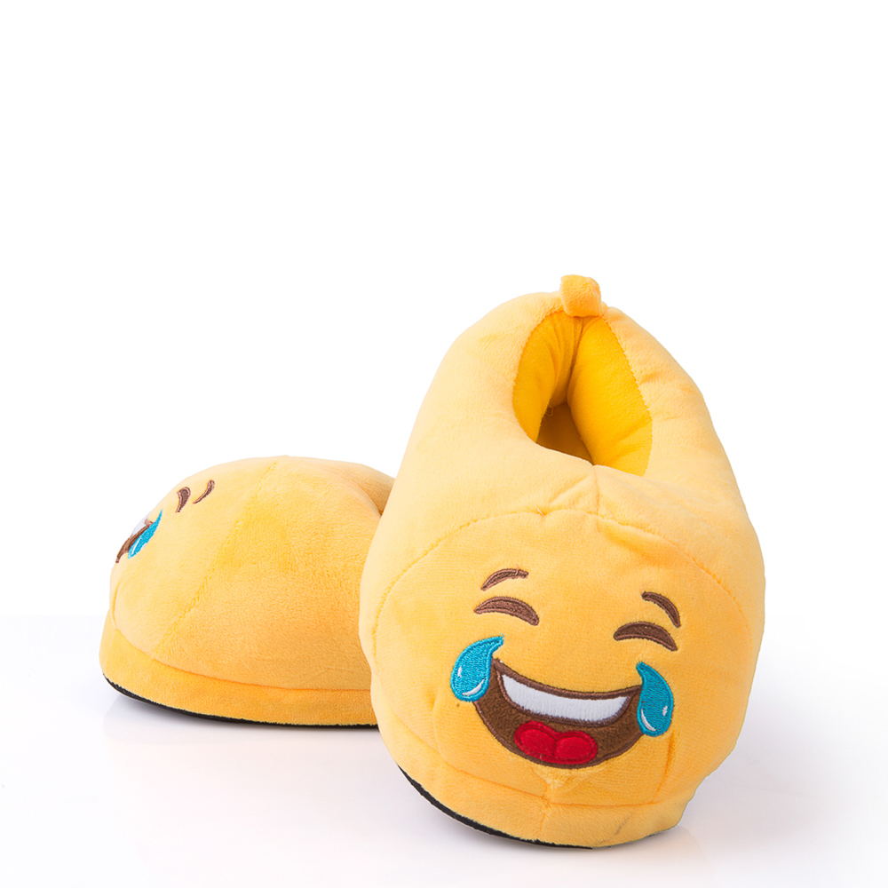 Pantofole da casa con emoticon risata con lacrime, , large