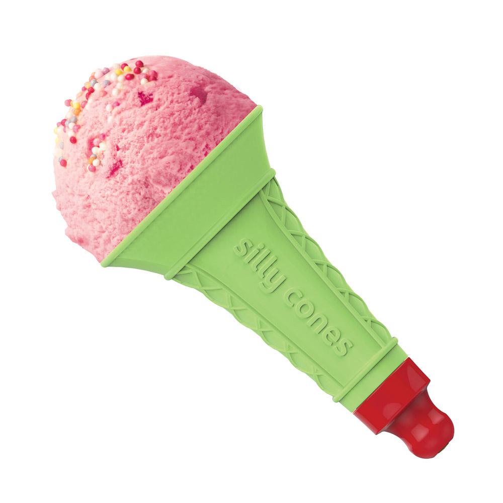 Cono gelato in silicone riutilizzabile set da 2, , large