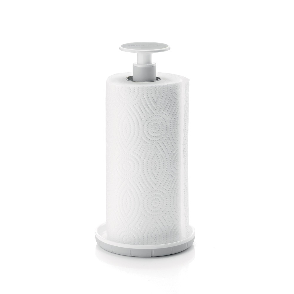 GDWD Porta Rotolo da Cucina Verticale in Legno Portarotolo da Appoggio con Base Antiscivolo gattino Organizer da Tavolo per Rotoloni di Carta Assorbente Asciugatutto 