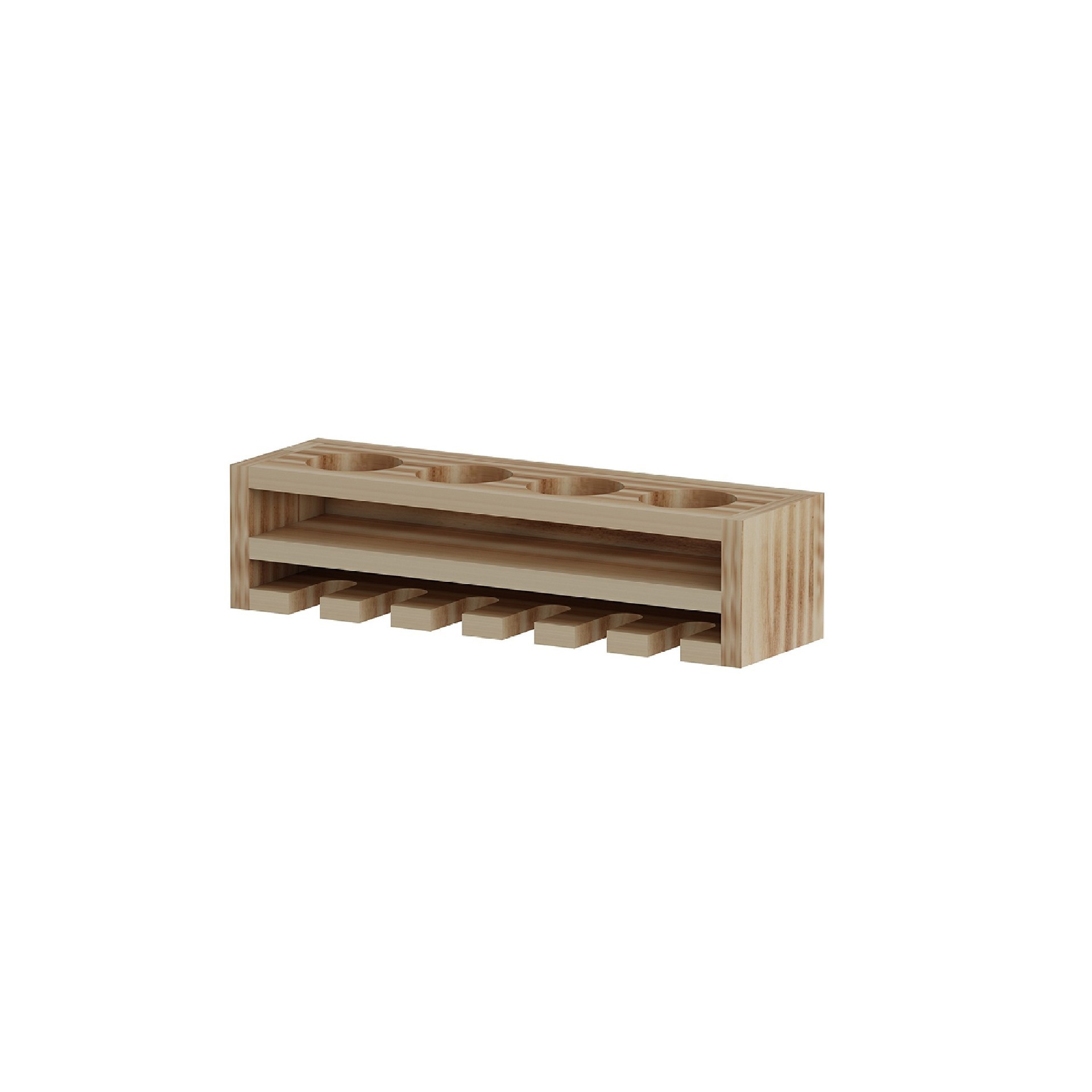 HOMEMANIA Portabottiglie Poseidon, legno, , large