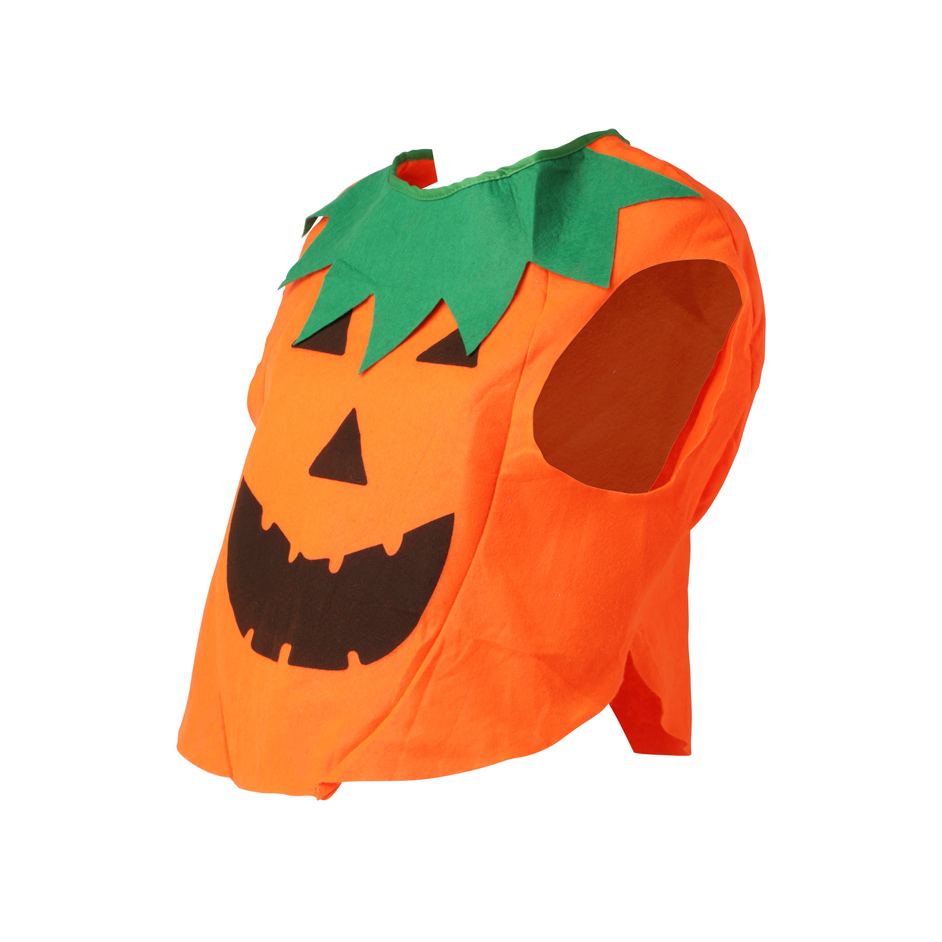 Costume Da Zucca Per Bambini Di Halloween - Completo Con Copricapo E Sacchetto Caramelle - Taglie S (100cm) A XL (130cm)