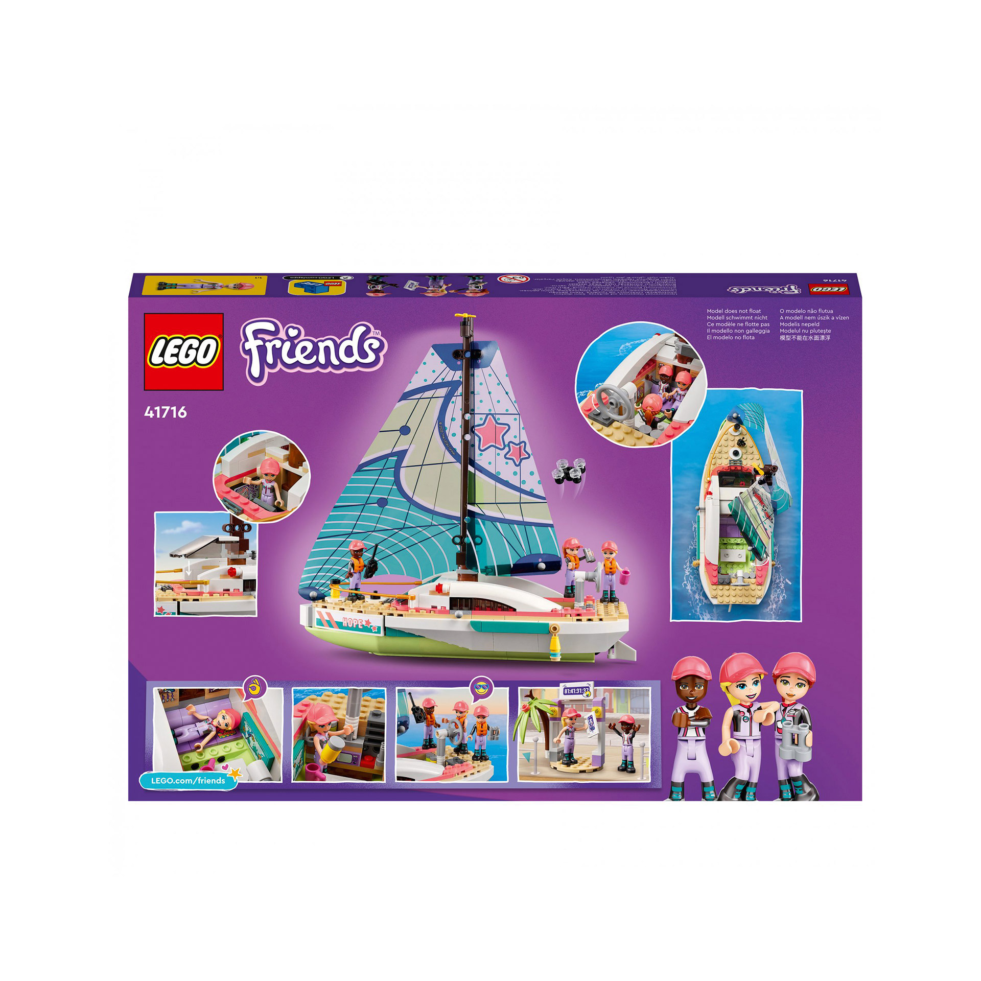 LEGO Friends L'Avventura in Barca a Vela di Stephanie, Set di Costruzioni con I 41716, , large