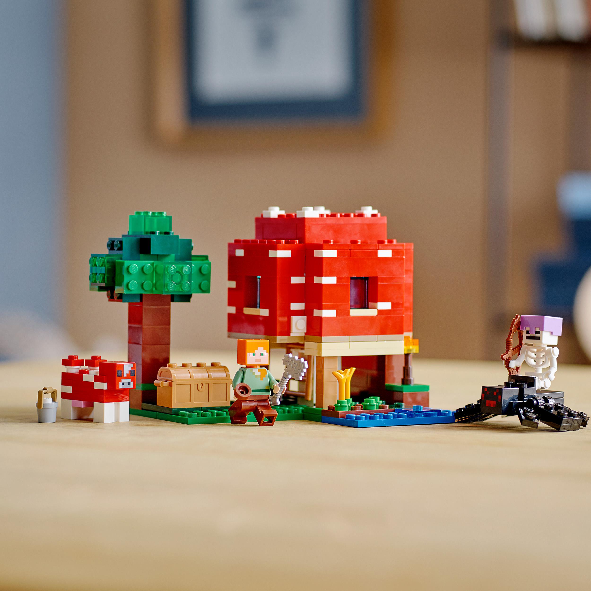 LEGO Minecraft La Casa dei Funghi, Giocattoli per Bambini di 8 Anni, Idea Regalo 21179, , large