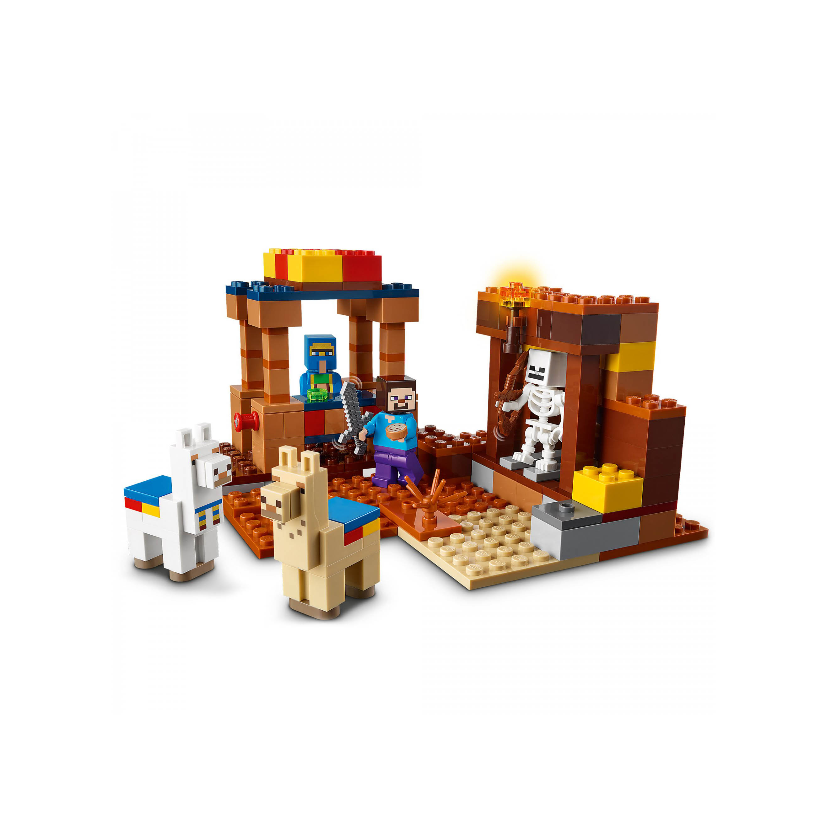 LEGO Minecraft Il Trading Post, Set da Costruzione con Figure di Steve, Scheletr 21167, , large