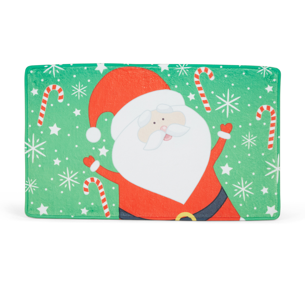 Tappetino In Memory Foam - Babbo Natale, Colore Verde, , large