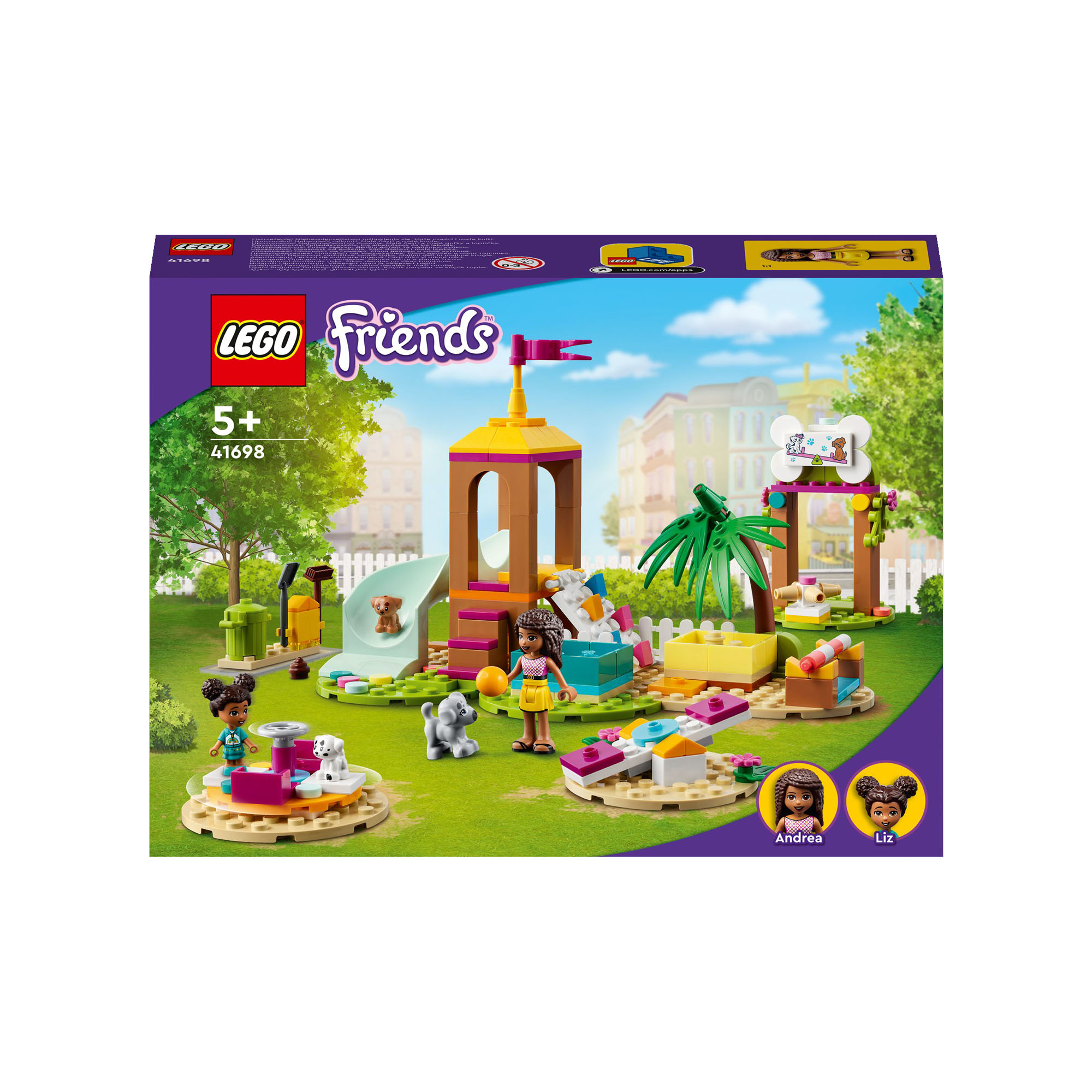 LEGO Friends Il Parco Giochi dei Cuccioli, Giocattolo con Scivolo e Mini Bamboli 41698, , large