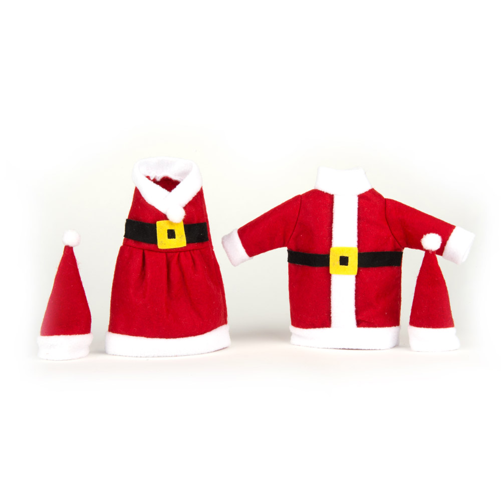 Copribottiglie Babbo Natale - Set Da 2 Pz, , large