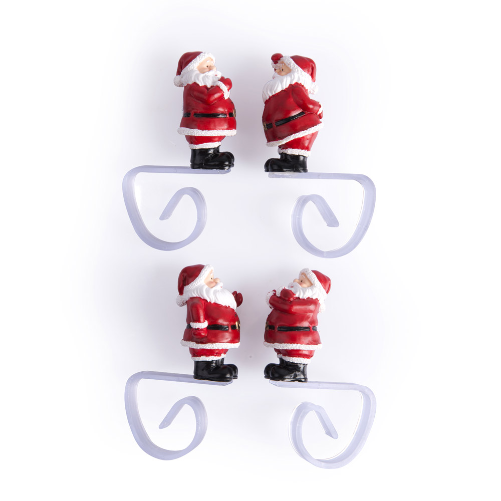 Set 4 fermatovaglia a forma di Babbo Natale, , large
