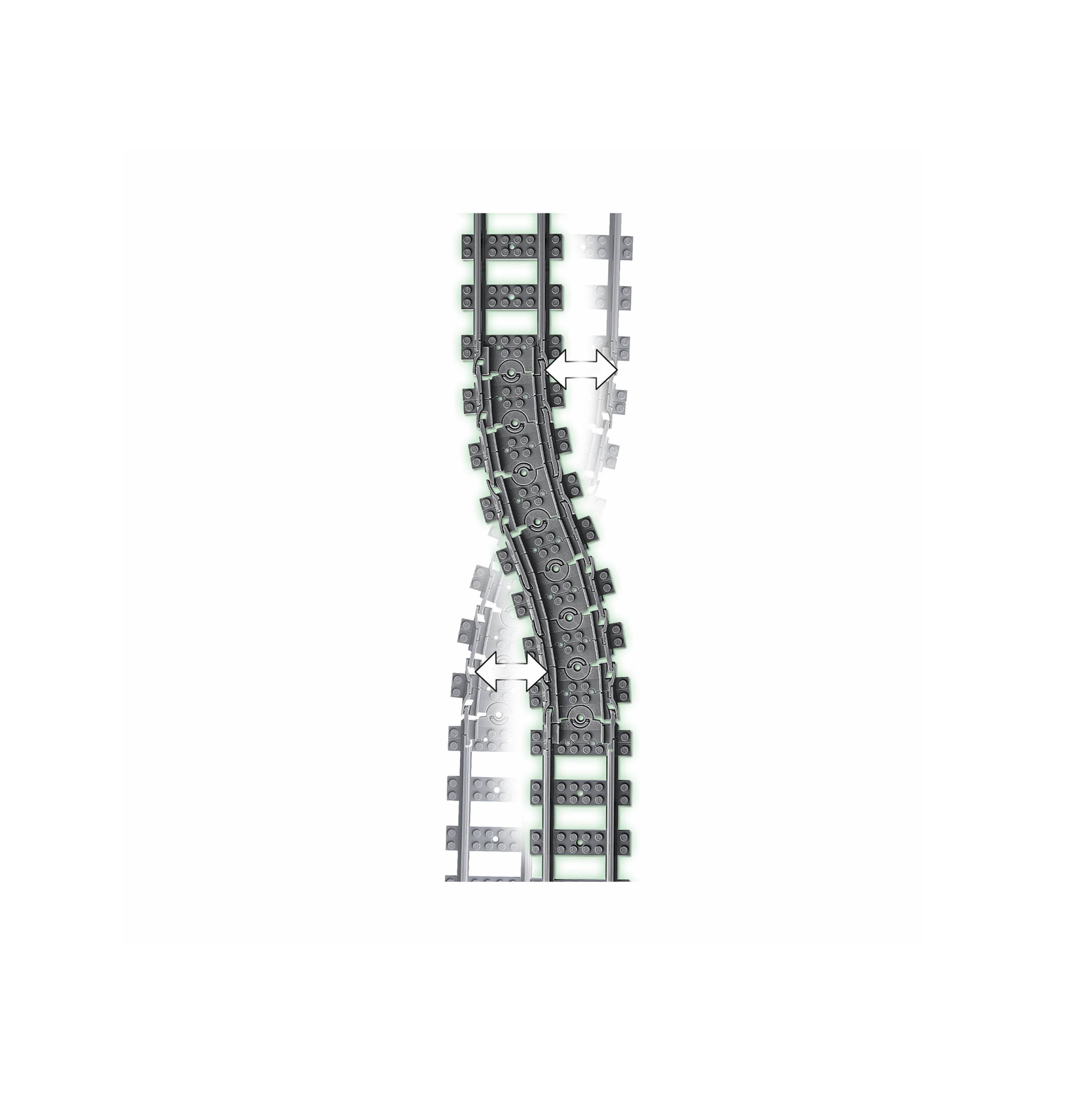 LEGO City Trains Binari, 20 Pezzi Set Accessori di Espansione, 60205 60205, , large