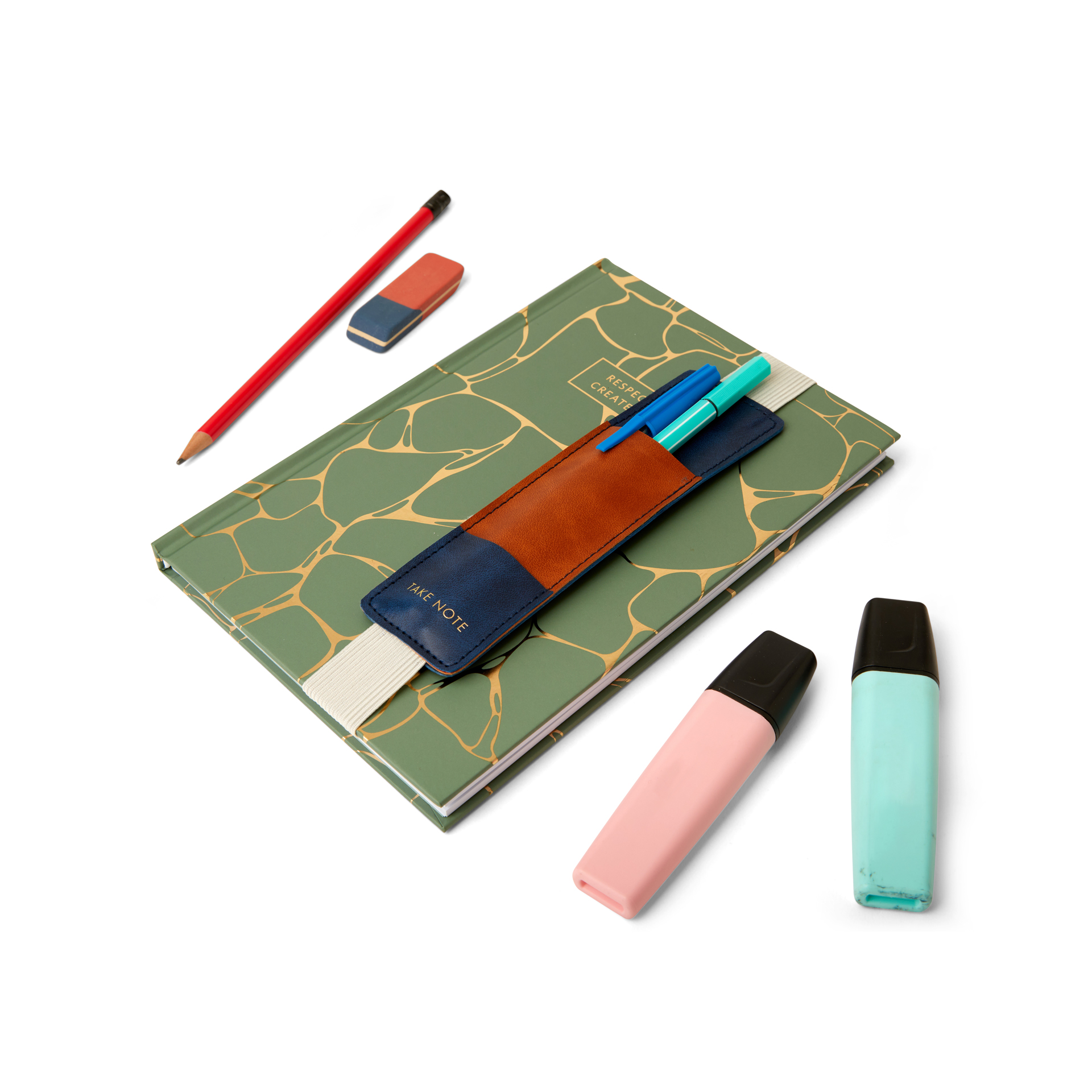 Segnalibro Con Portapenne E Taschino - Colore Blu, , large