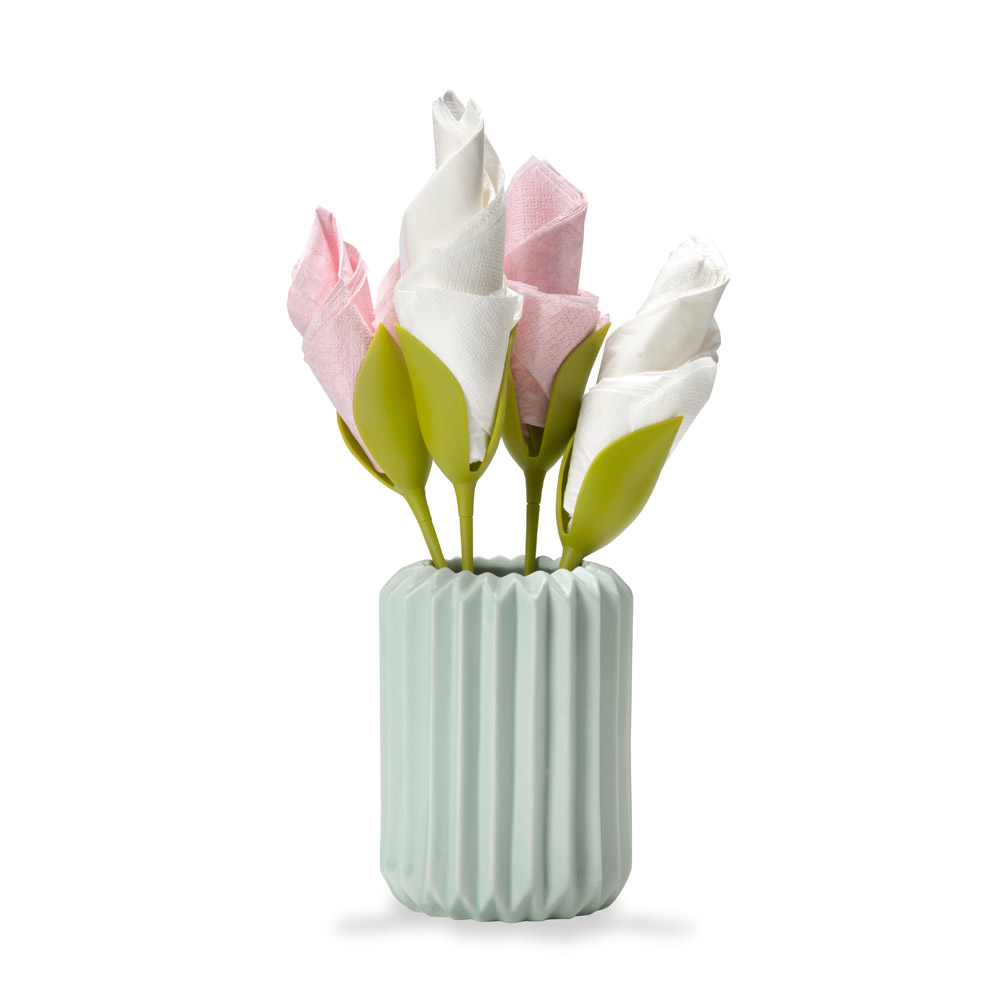 Portatovaglioli a forma di fiore Bloom - Set di 4 pz, , large