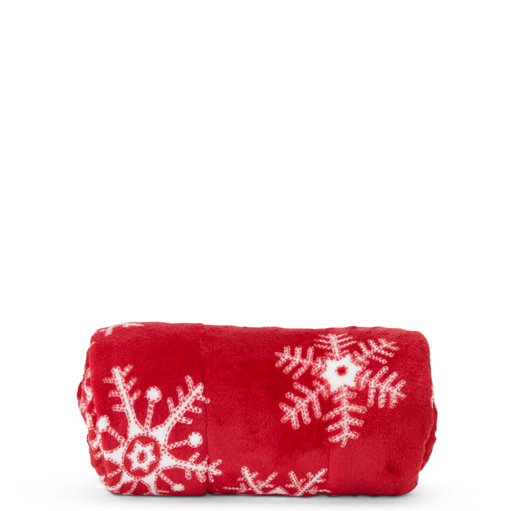Coperta natalizia fiocchi di neve, , large