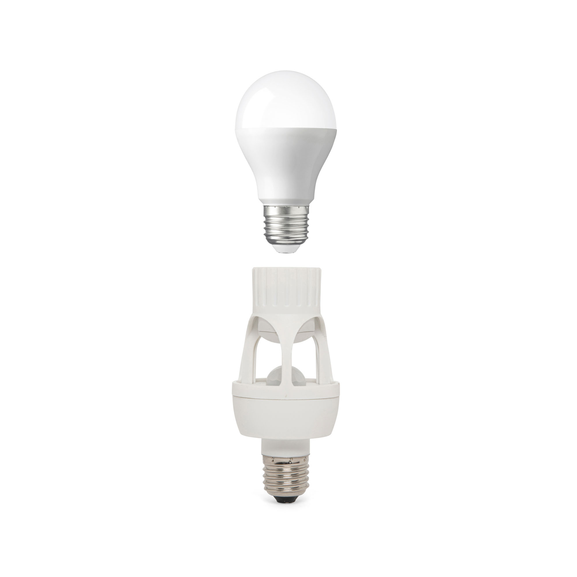 Portalampada E27 con sensore crepuscolare e PIR 360°, , large