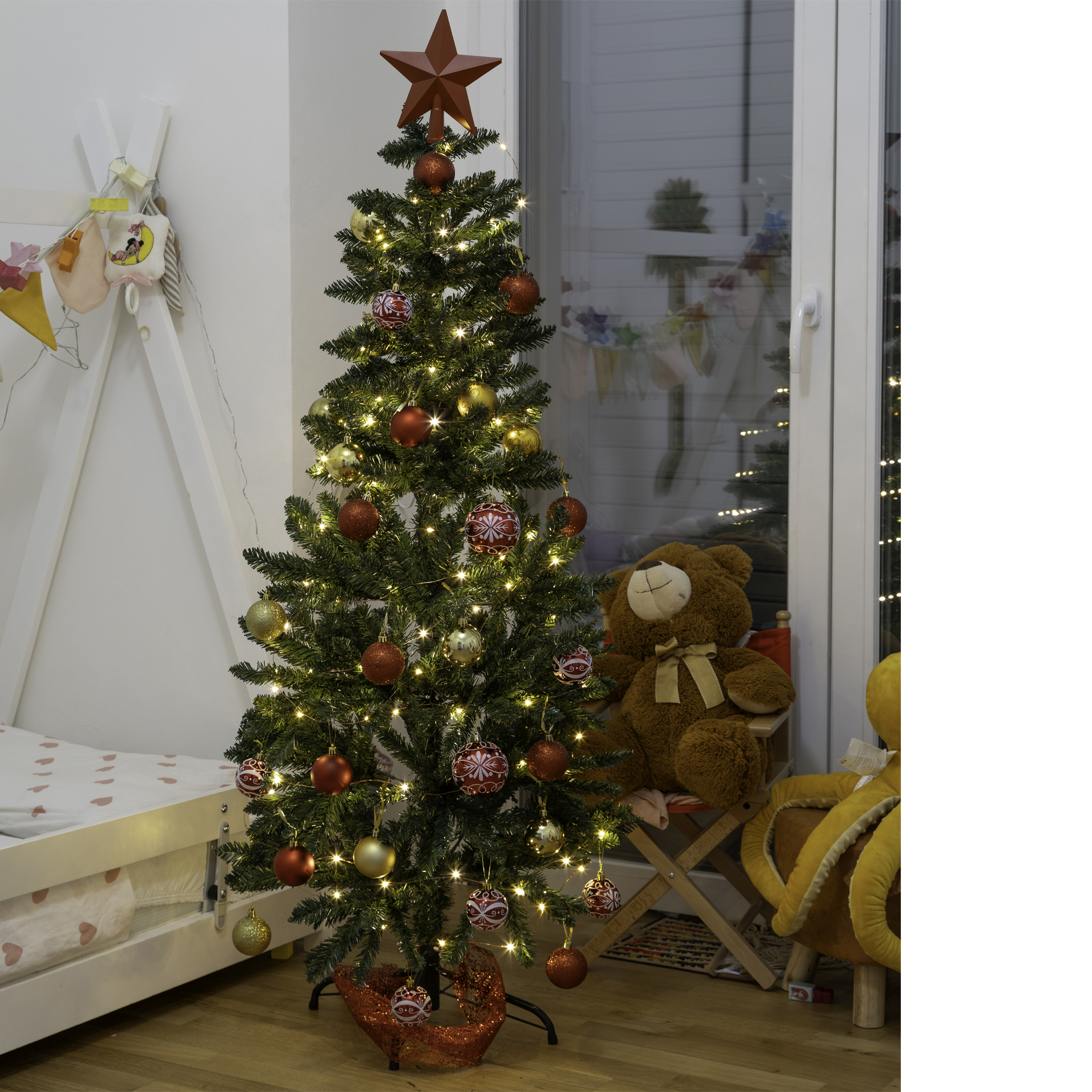 Albero Di Natale Artificiale H 150 Cm, , large