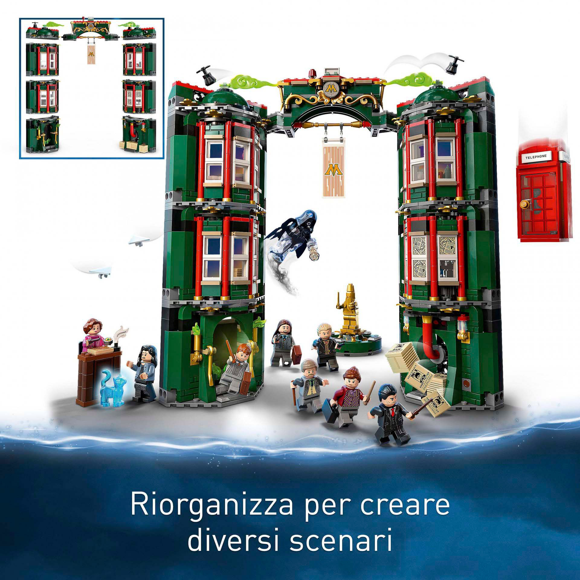 LEGO Harry Potter Ministero della Magia, Modellino da Costruire Modulare, 12 Min 76403, , large
