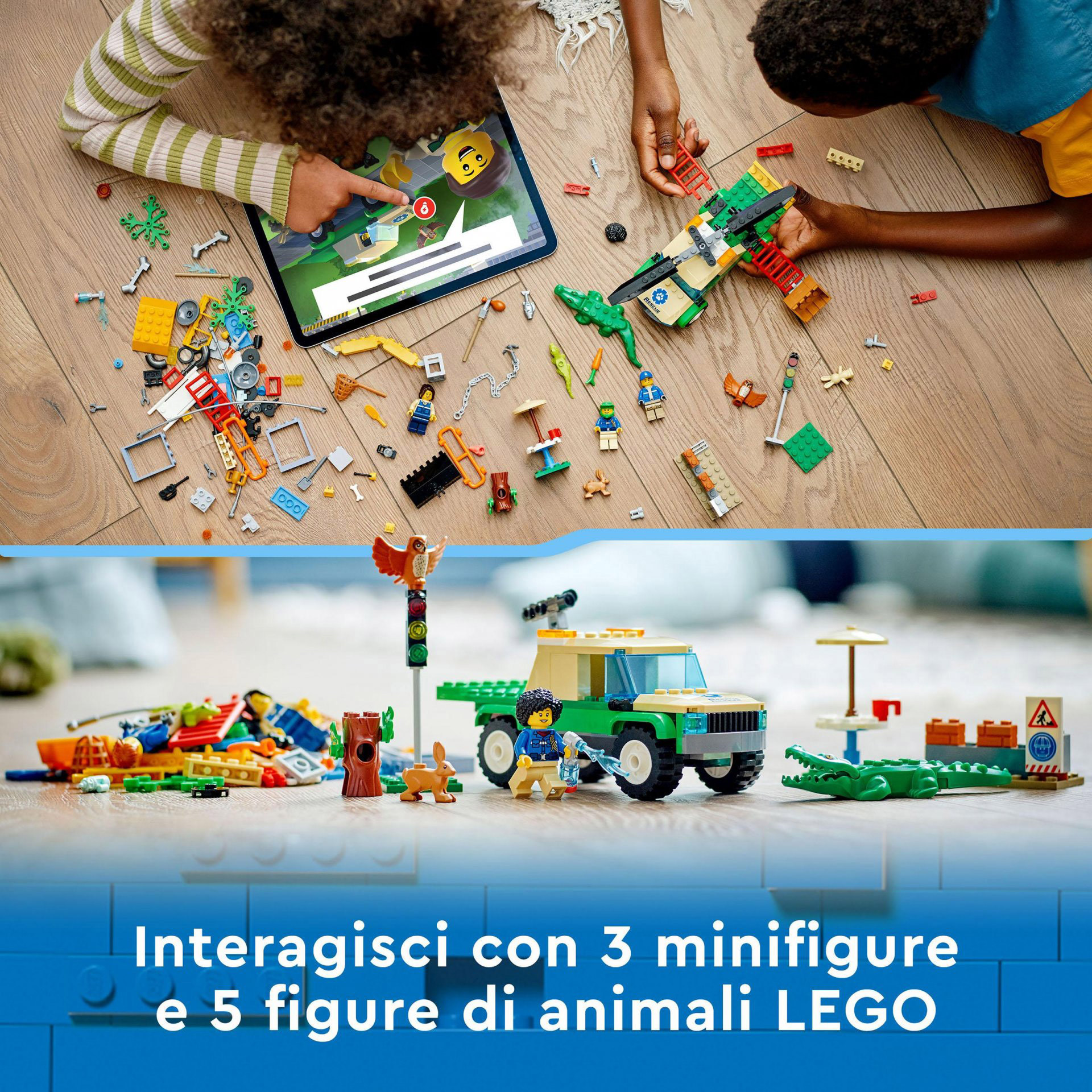 LEGO City Missioni di Salvataggio Animale, Set di Costruzioni con Avventura Digi 60353, , large