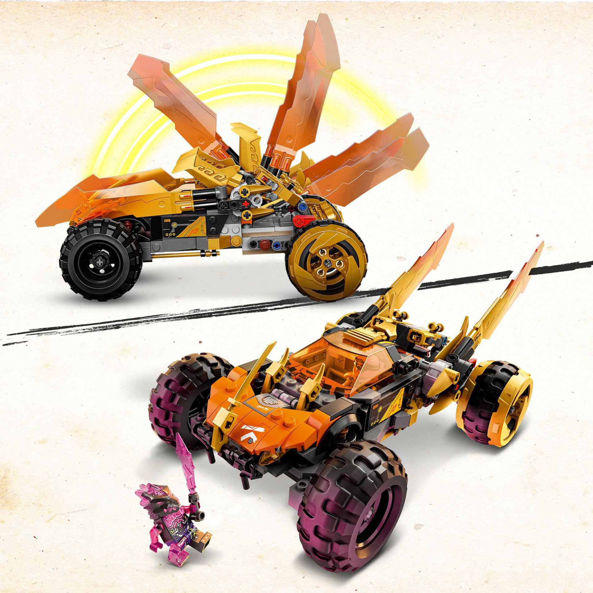 LEGO Ninjago Fuoristrada Drago di Cole, Set Serie TV Crystallized, Minifigure e 71769, , large