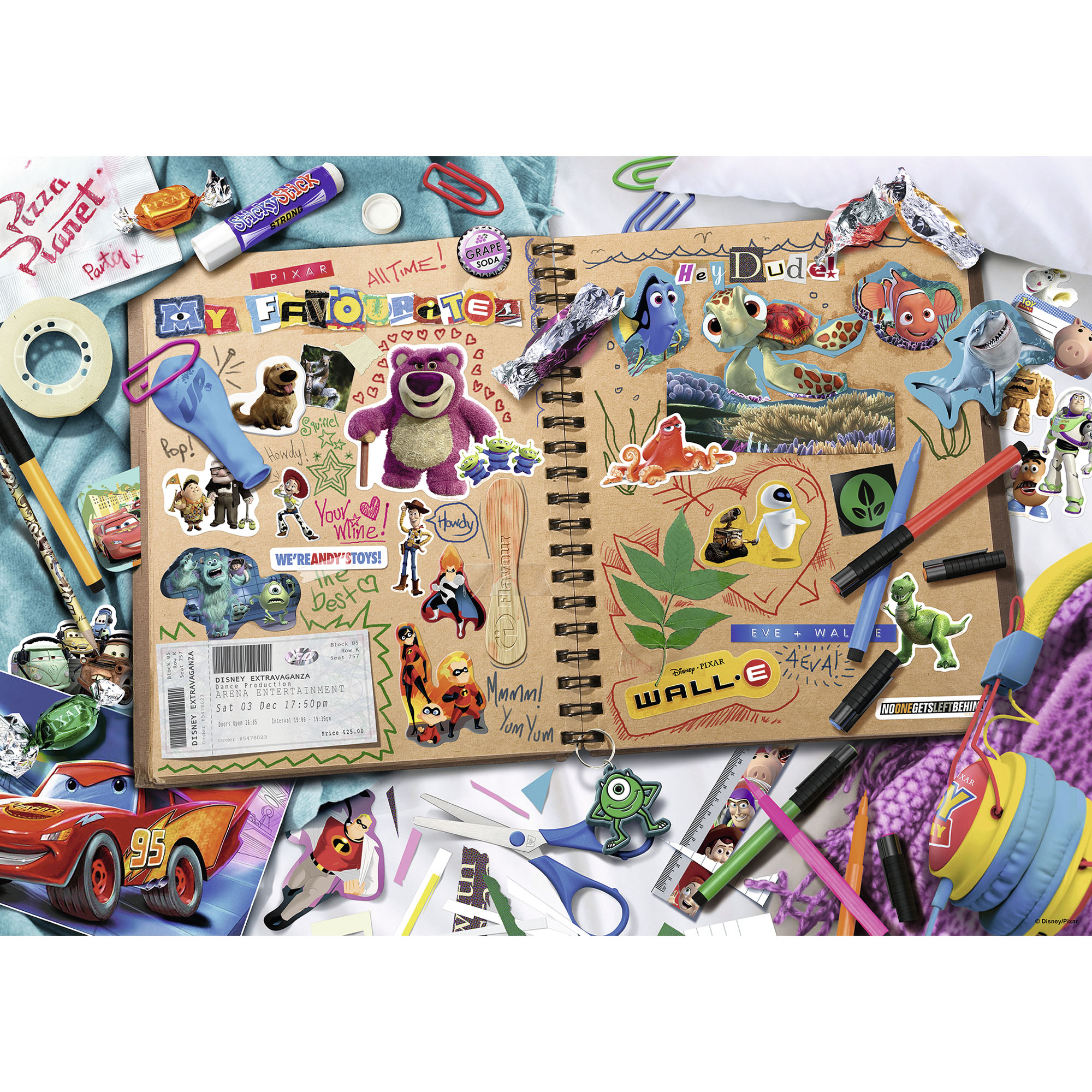 Ravensburger Puzzle 1000 Pezzi 19816 - Disney Pixar Scrapbook, , large