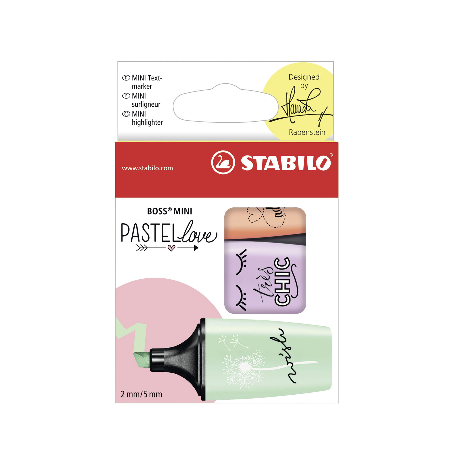 Evidenziatore - STABILO BOSS MINI Pastellove - Astuccio da 3, , large