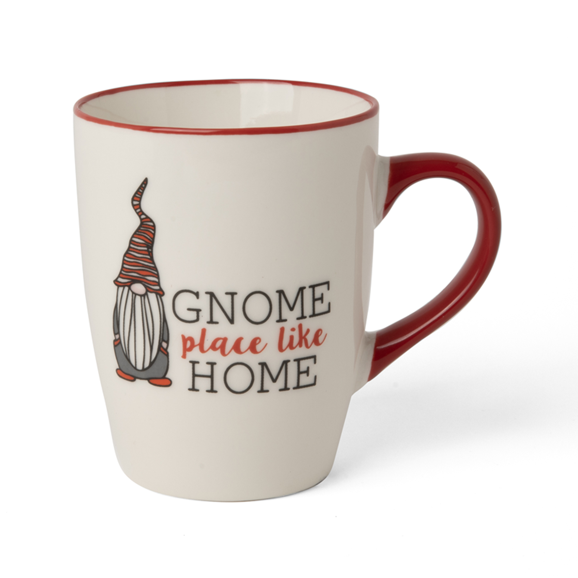 Tazza Natalizia In Ceramica – “gnome For Holidays” – Scritta Piccola E Gnomo Al Centro, , large