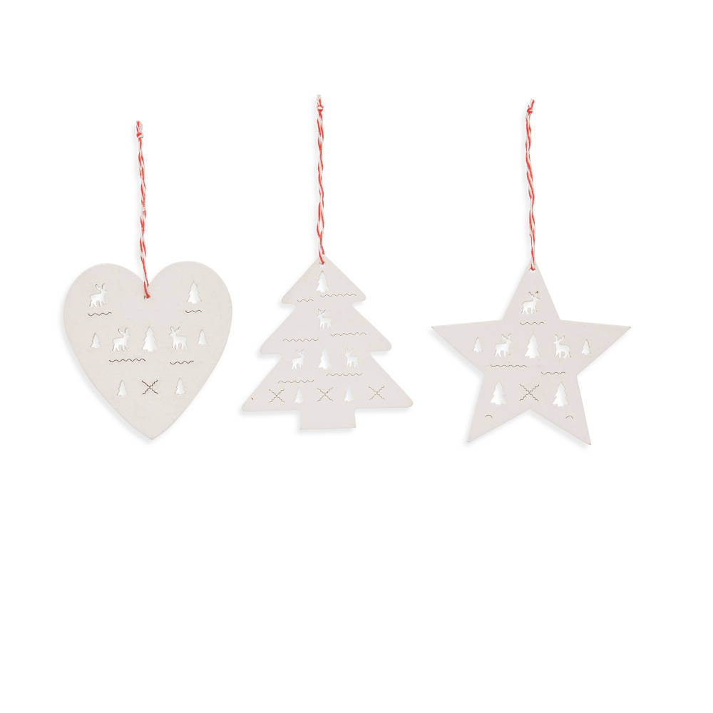 Decorazioni in legno Set di 3 pz, , large