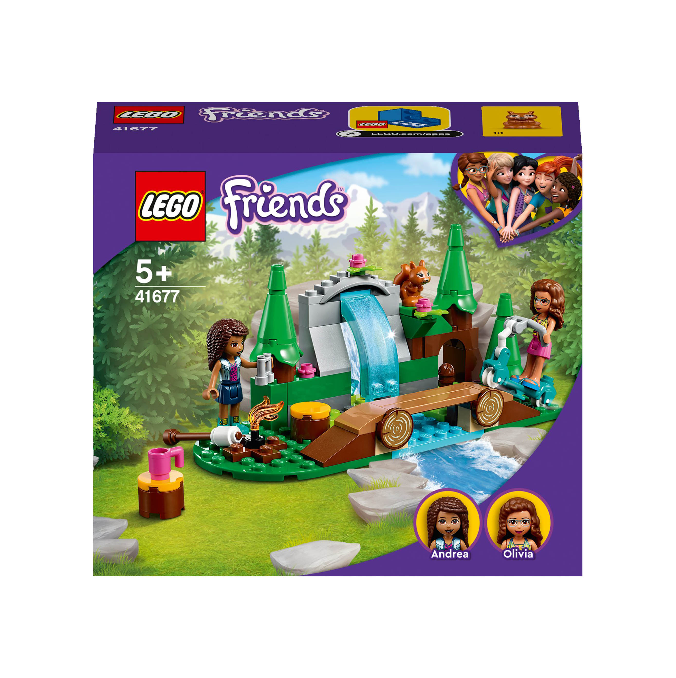 LEGO Friends La Cascata nel Bosco, Set di Costruzioni per Bambini di 5 Anni con 41677, , large