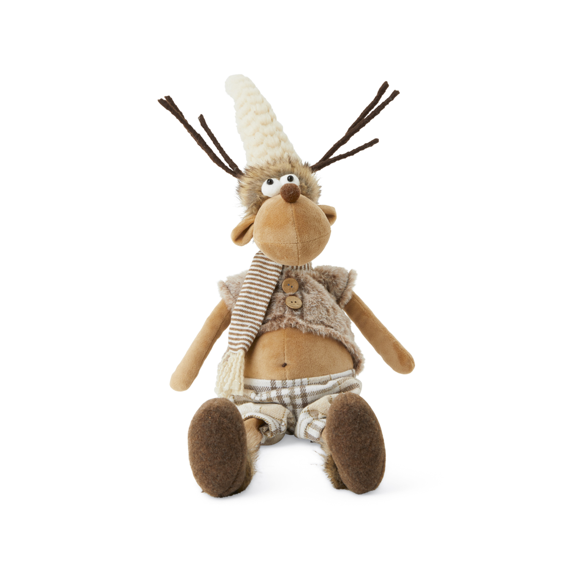 Peluche Renna Maschio Seduto, , large