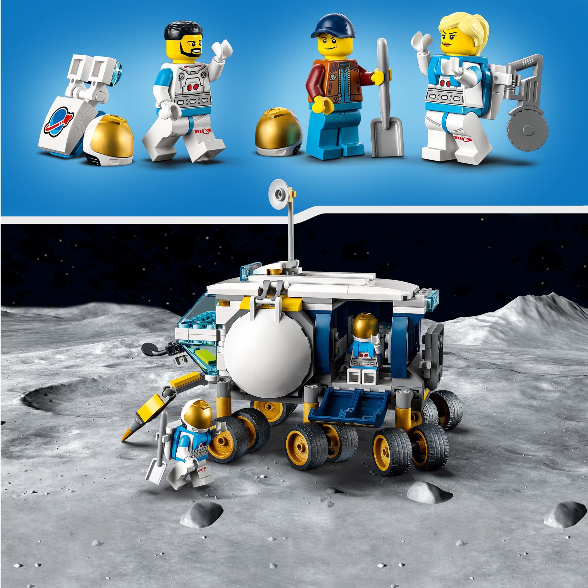 LEGO 60348 City Rover Lunare, Modello di Veicolo Spaziale, Giocattolo per Bambin 60348, , large