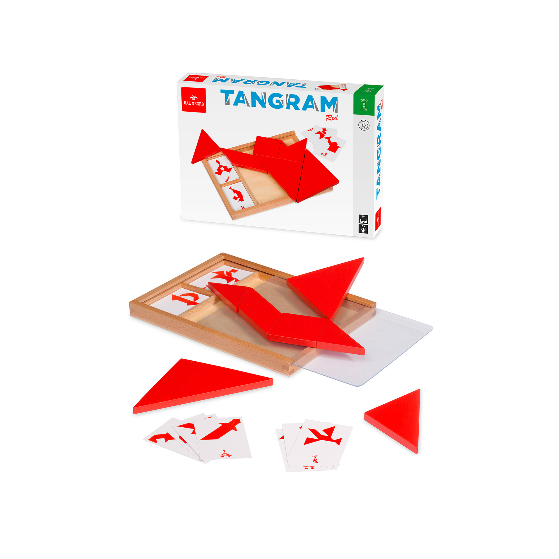 Dal Negro Tangram rosso con carte, , large