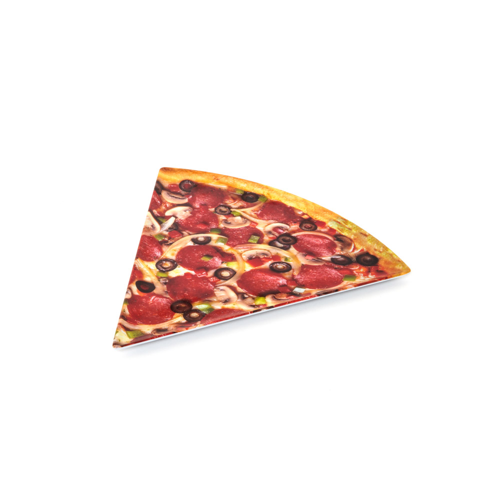 Piatto a forma di trancio di pizza, , large