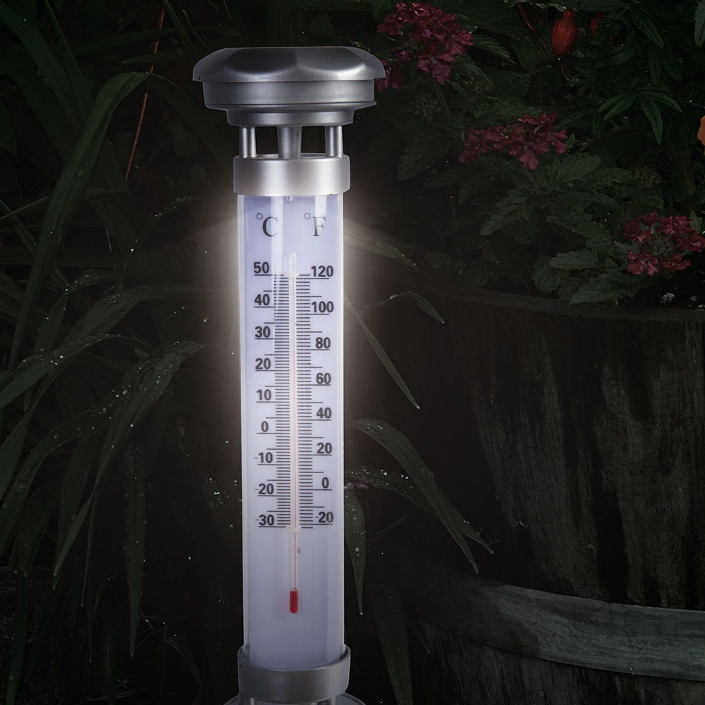 Termometro da giardino con luce solare, , large