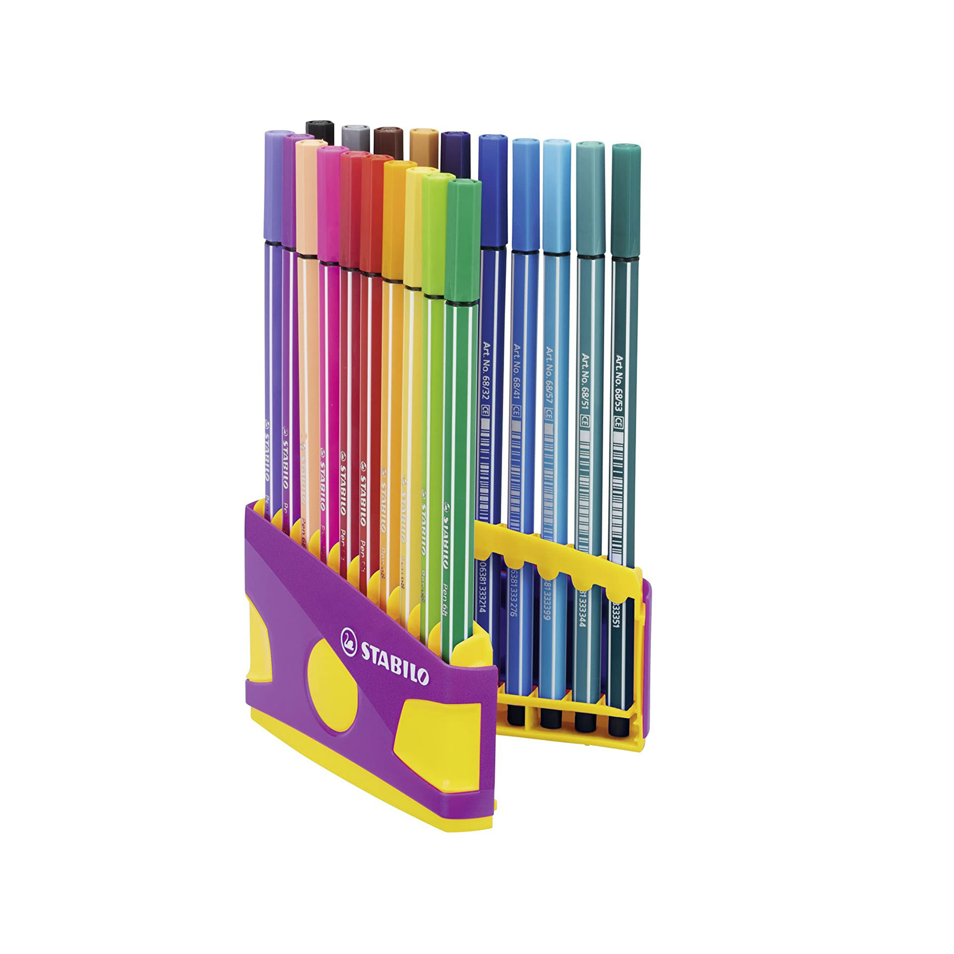 STABILO Pen 68 Colorparade in Lilla - Astuccio da 20 - Colori assortiti, , large
