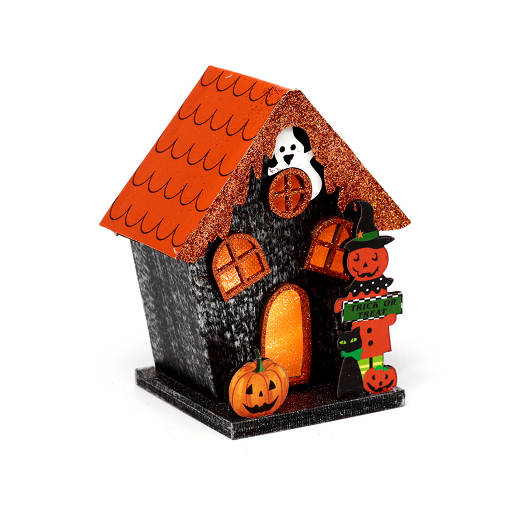 Decorazione Halloween Casetta Luminosa - Dolcetto O Scherzetto, , large