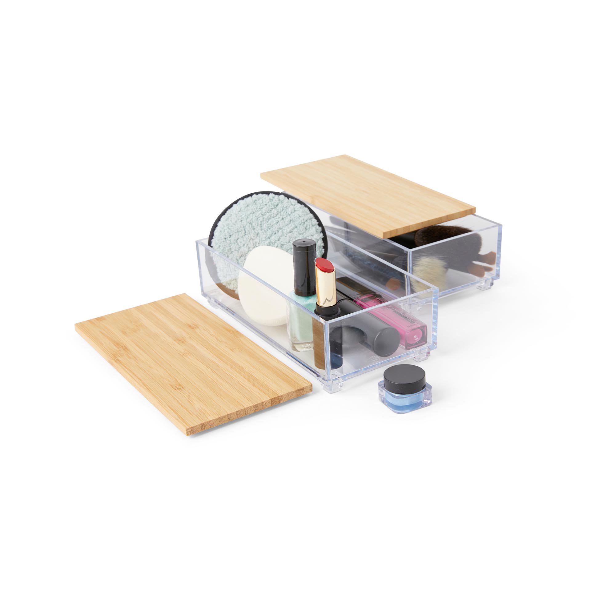 Contenitore Con Coperchio In Bambù - Set Da 2 Pz, , large
