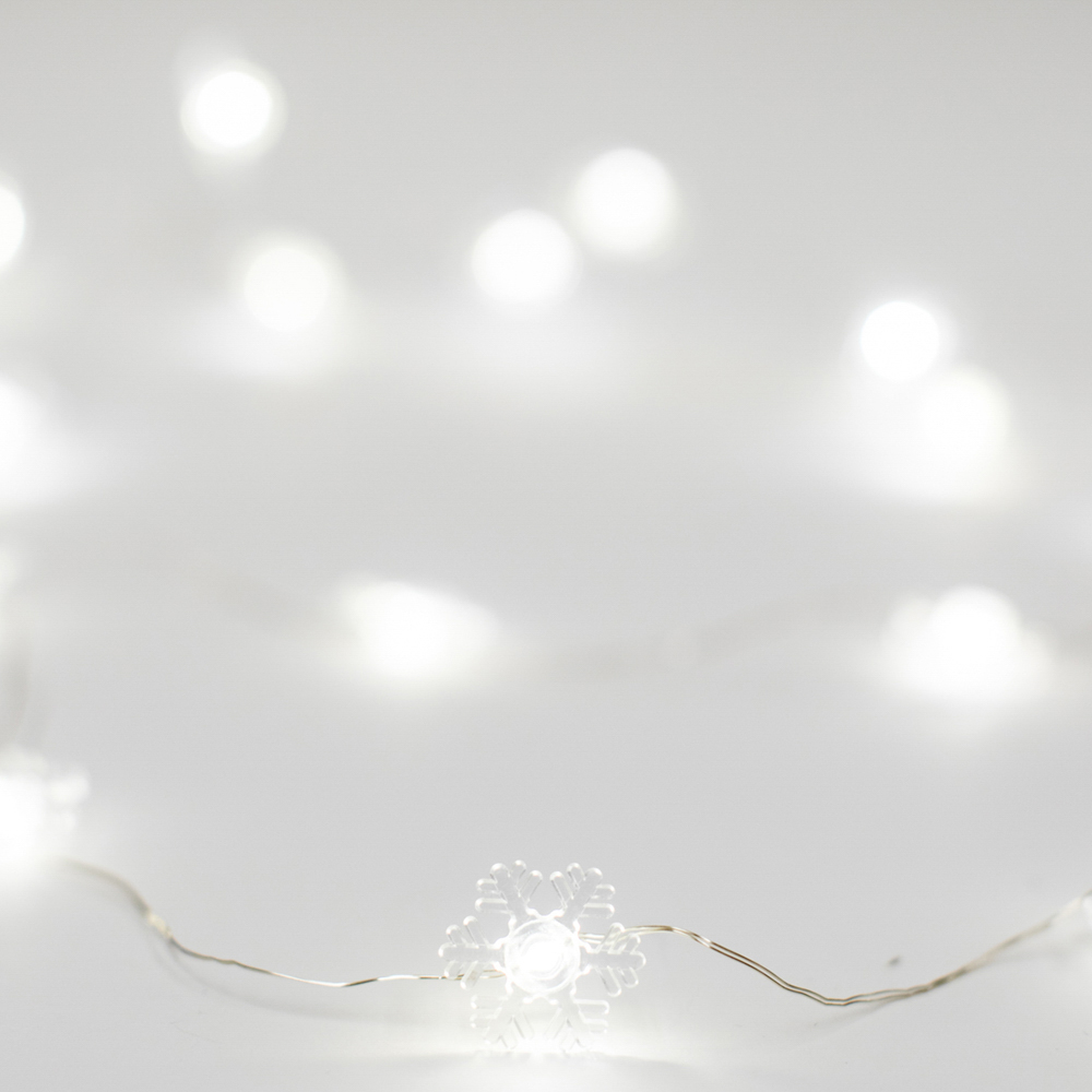 Ghirlanda di Natale con 20 luci led a batteria, , large