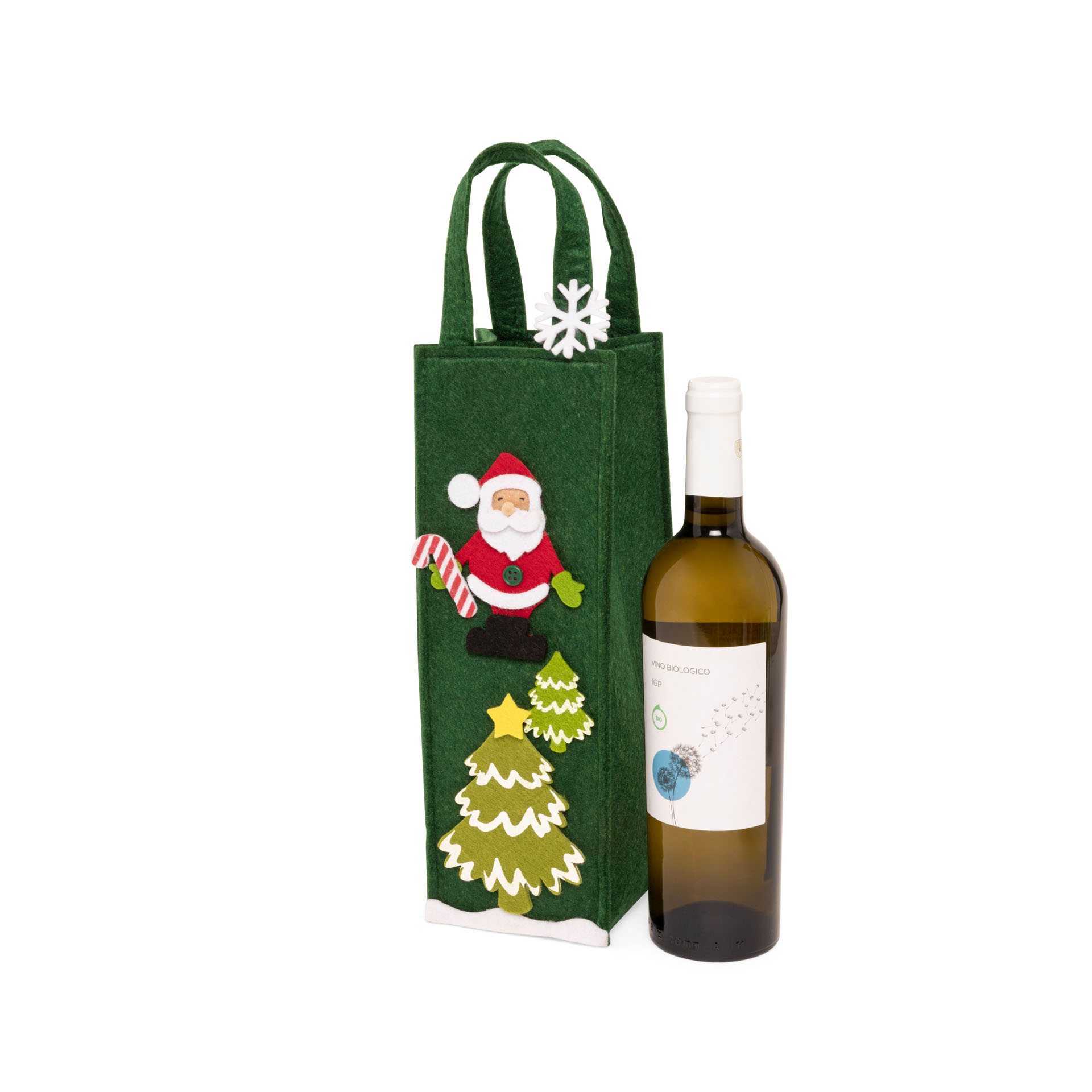 Borsa porta bottiglia natalizia, , large