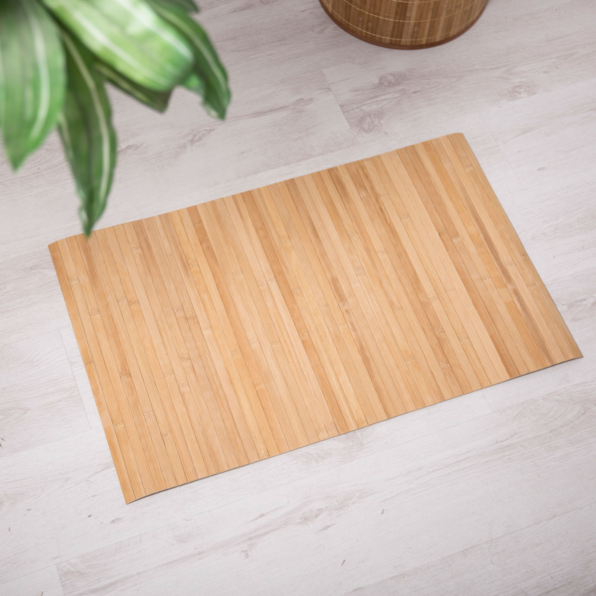 Tappeto antiscivolo in bambù 80 cm, , large