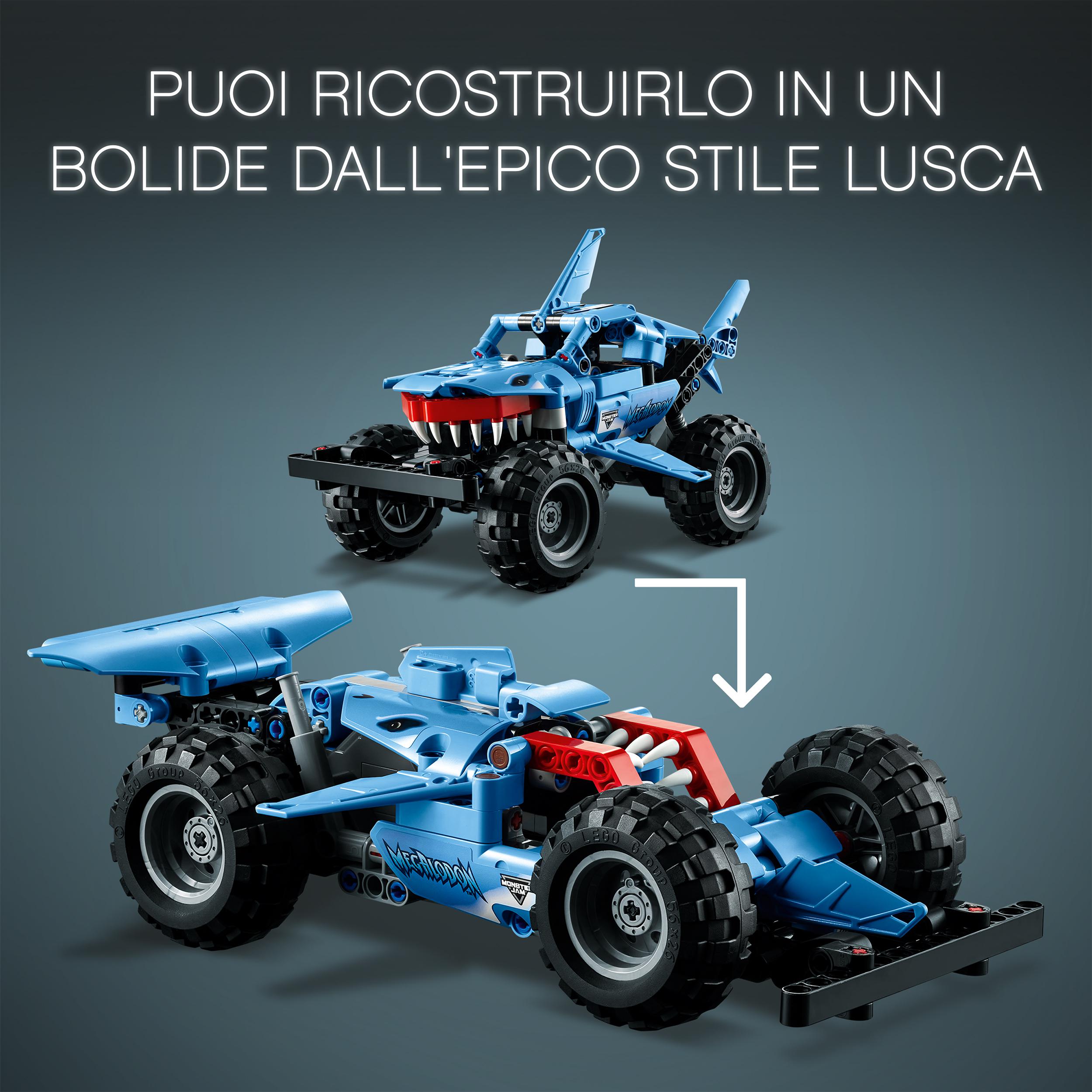LEGO Technic Monster Jam Megalodon, da Camion a Macchina Giocattolo Low Racer Lu 42134, , large