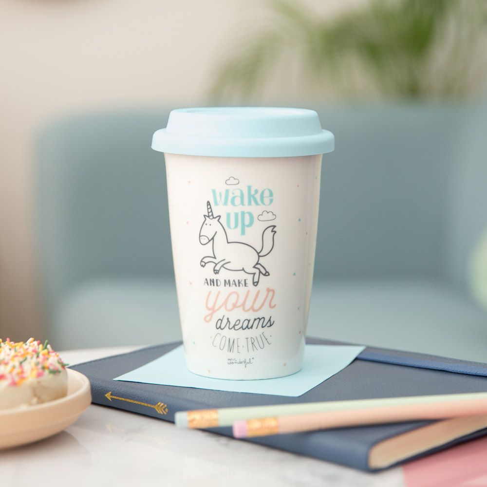 Tazza take away - Wake up and make your dreams come true - Mr. Wonderful, , large