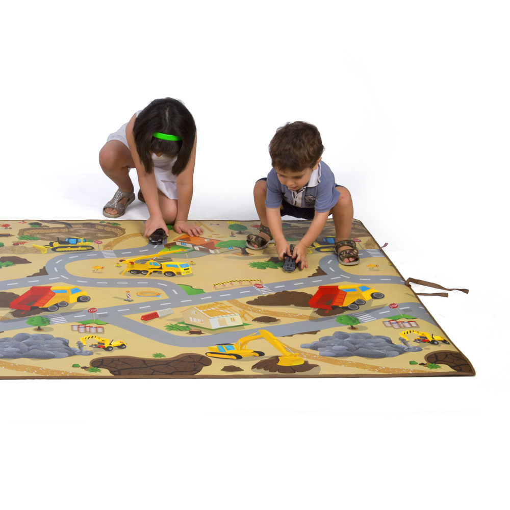 Tappeto da gioco cantiere stradale, , large