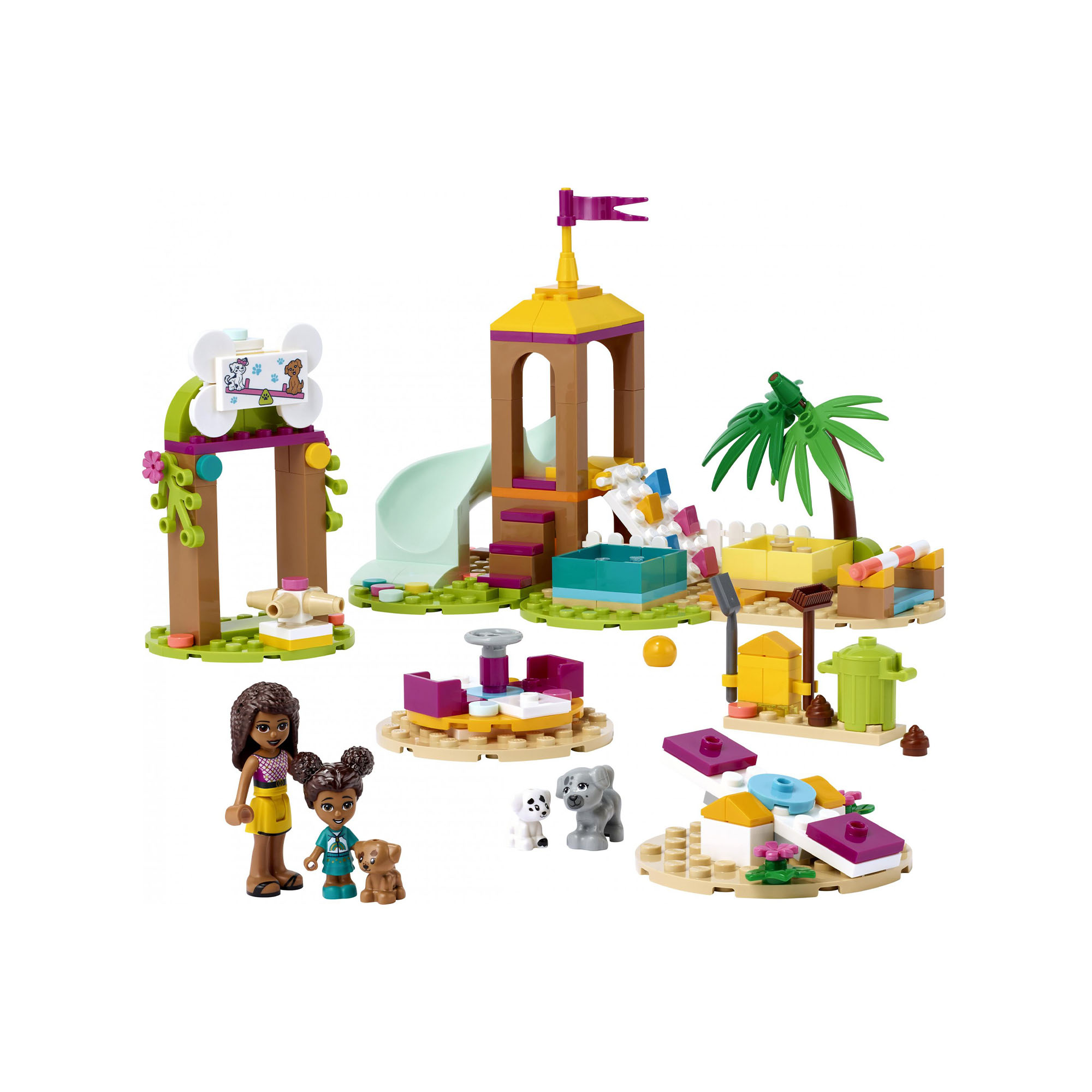 LEGO 41698 Friends Il Parco Giochi dei Cuccioli, Giocattolo con Scivolo e Mini B 41698, , large