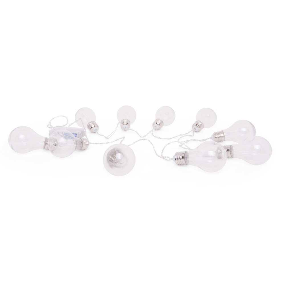 Filo 10 lampadine Led a luce calda Ø 6 cm, , large