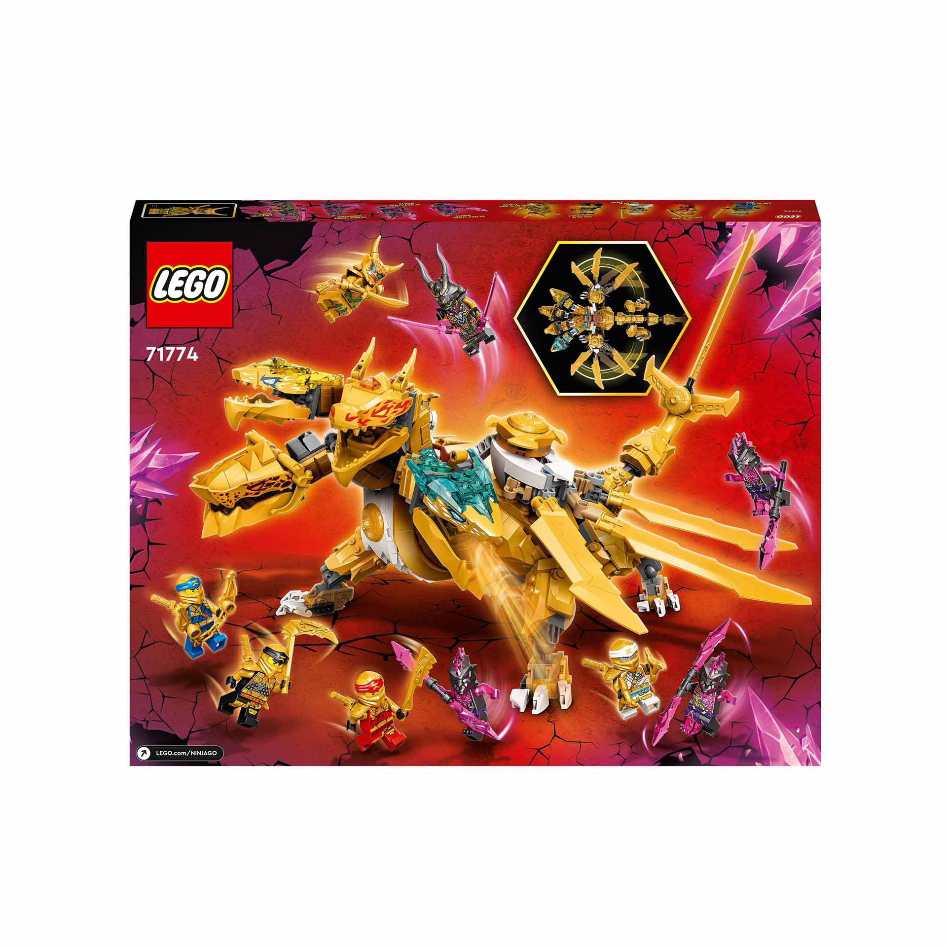 LEGO Ninjago Ultra Drago d'Oro di Lloyd, Set Serie TV Crystallized con 9 Minifi 71774, , large