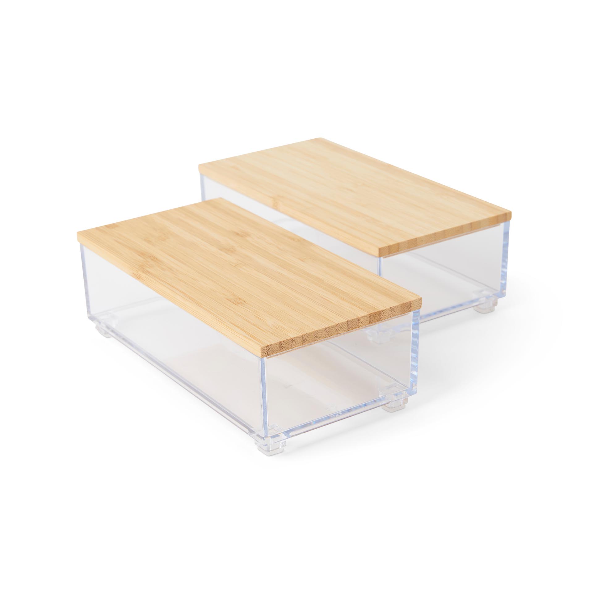 Contenitore Con Coperchio In Bambù - Set Da 2 Pz, , large