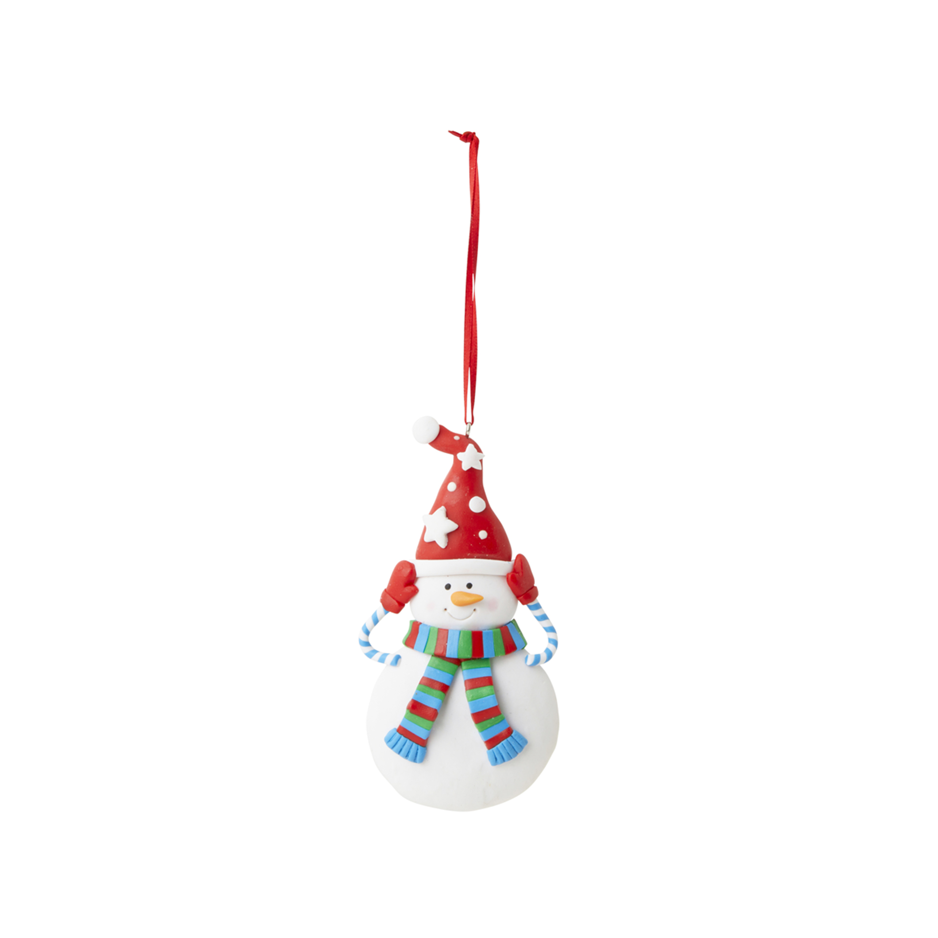 Decorazione Da Appendere In Argilla - Pupazzo Neve, , large